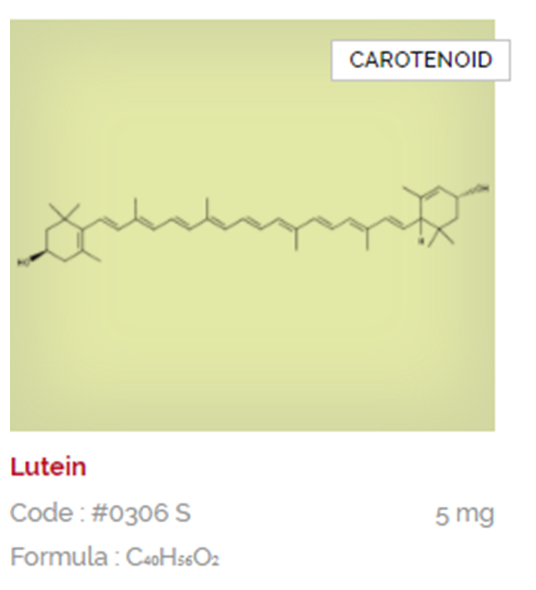 Lutein Carotenoid Botanical reference Materials